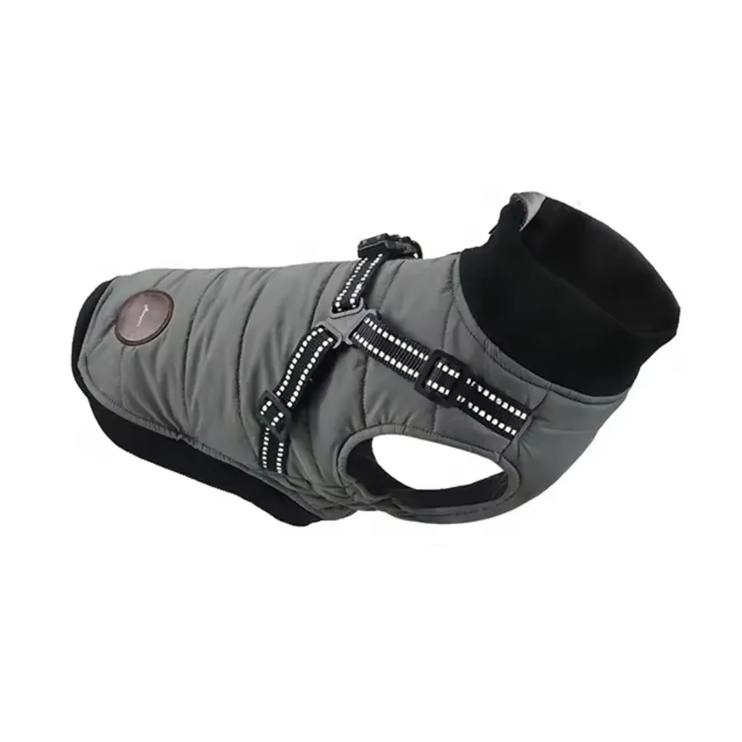 

Quilted designed padding warm winter Dog Clothes With Harness