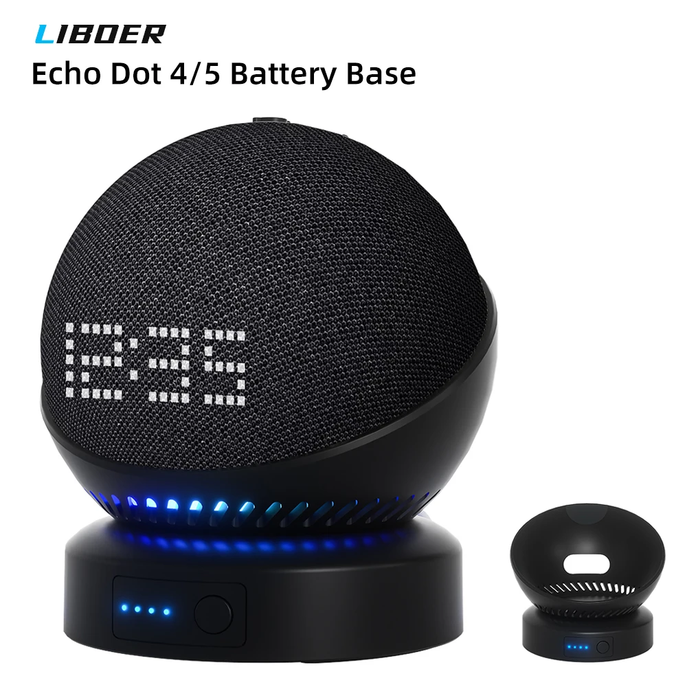 Echo Dot 5th Battery Base Portable Rechargeable Wireless Mobile Alexa Smart Speaker Battery for Echo Dot 4th/5th