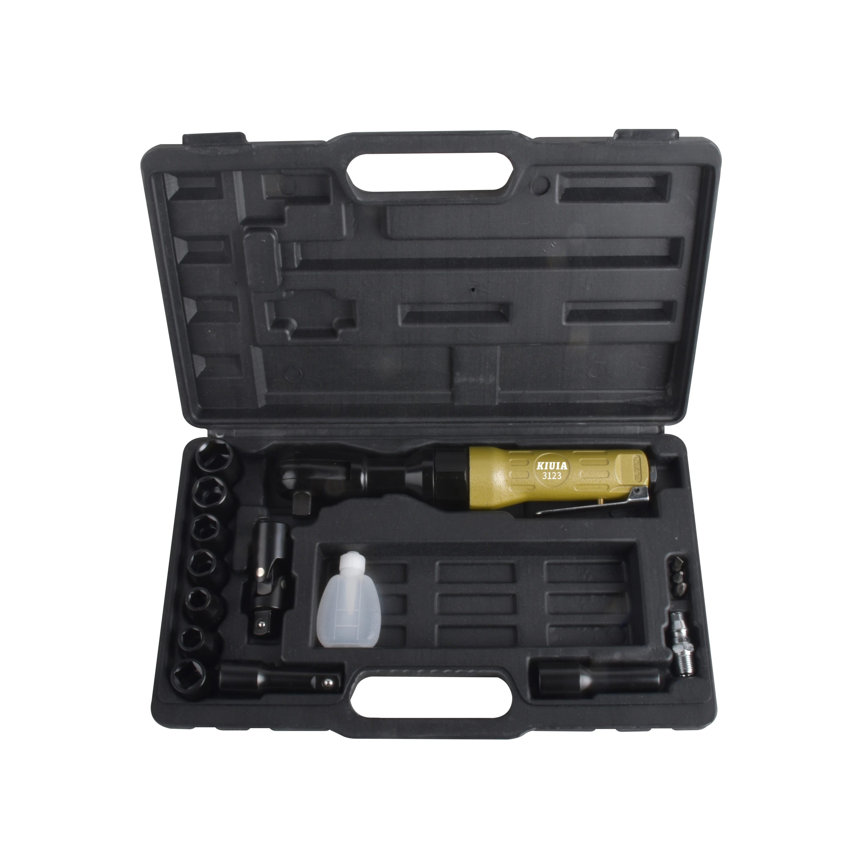 Auto  Pneumatic Air Wrench 1/ 2 3/8 1/4inch OEM Long Reach Chrome Vanadium Ratchet Spanner Ratcheting Socket Wrench Set Tool
