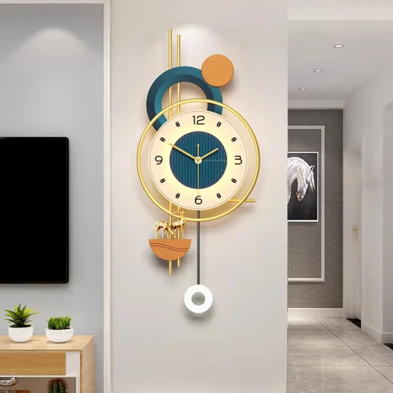Nordic Fashion Wall Clocks Minimalist Design Creative Aesthetic Clock Wall Living Room Luxury Horloge Murale Room Decorations