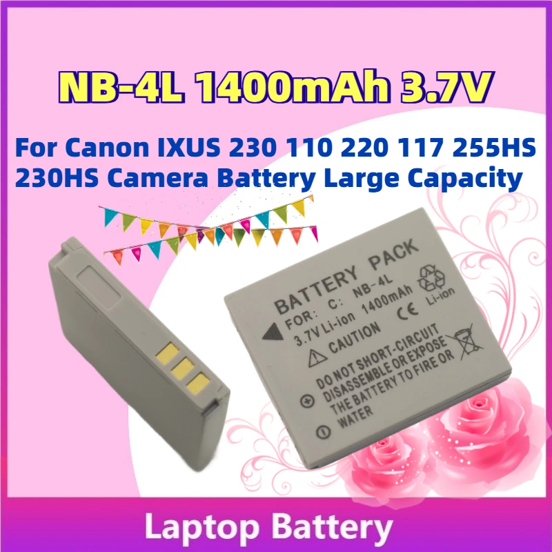 

Fast Shipping NB-4L 1400mAh 3.7V Rechargeable Battery for Canon IXUS 230 110 220 117 255HS 230HS Camera Battery Large Capacity