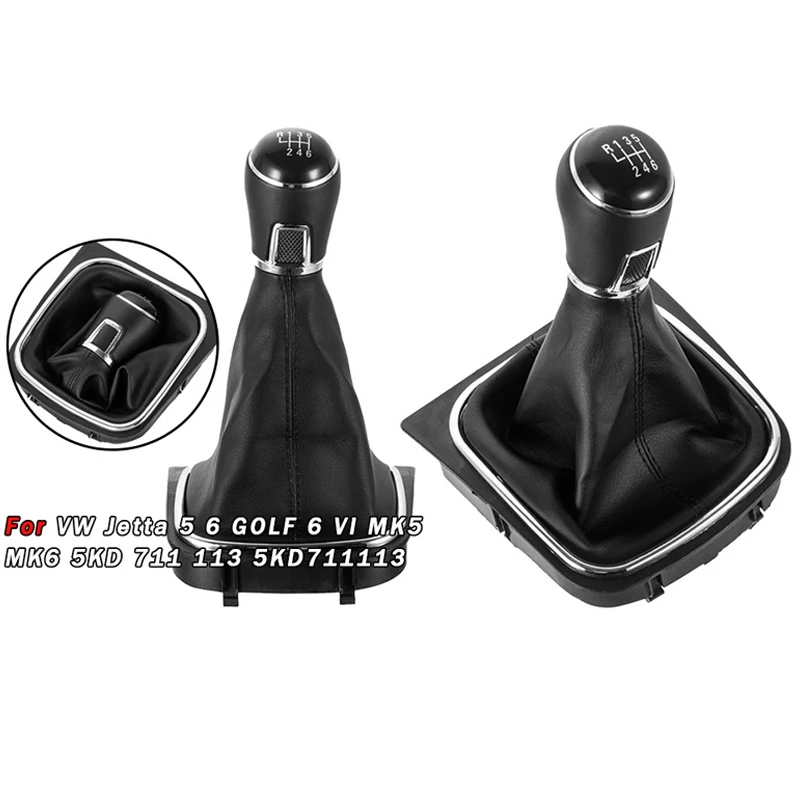 

Gear Shift Knob & Dust Boot for Volkswagen VW Golf MK5 MK6 & Jetta 5 6-Car Transmission Shifter Handle, Durable Auto Accessories