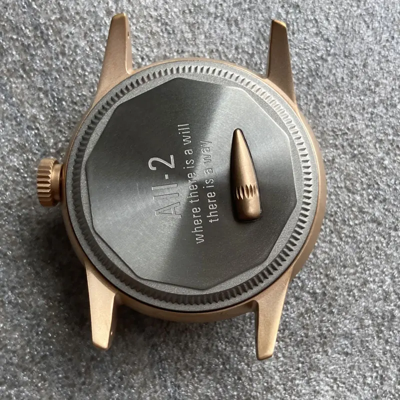 Watch Modify Parts Solid 36mm CUSN8 Bronze Material Case Domed Sapphire Crystal Suitable For NH35/36 Automatic Movement