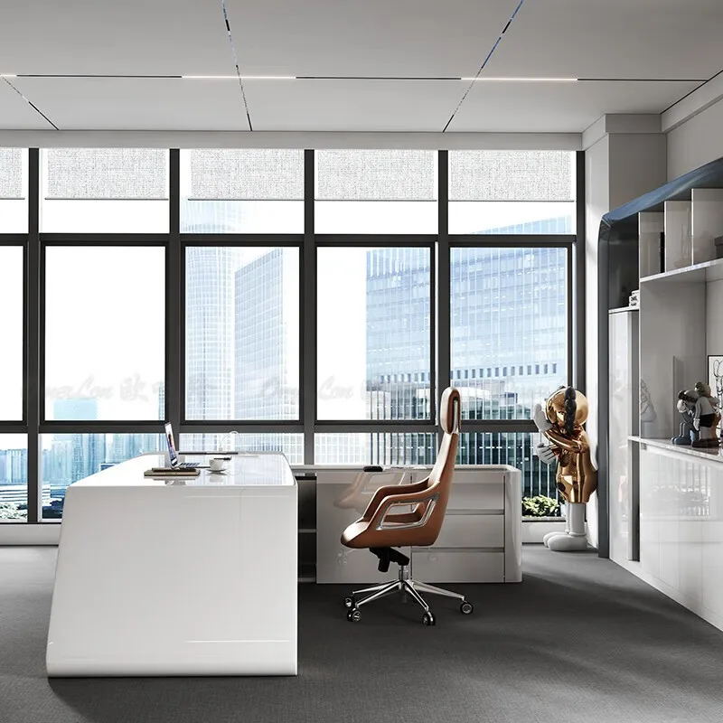 

Роскошный длинный офисный стол, современный дизайн, многофункциональный офисный стол для хранения, минималистичный Mesas Escritorio, модная мебель