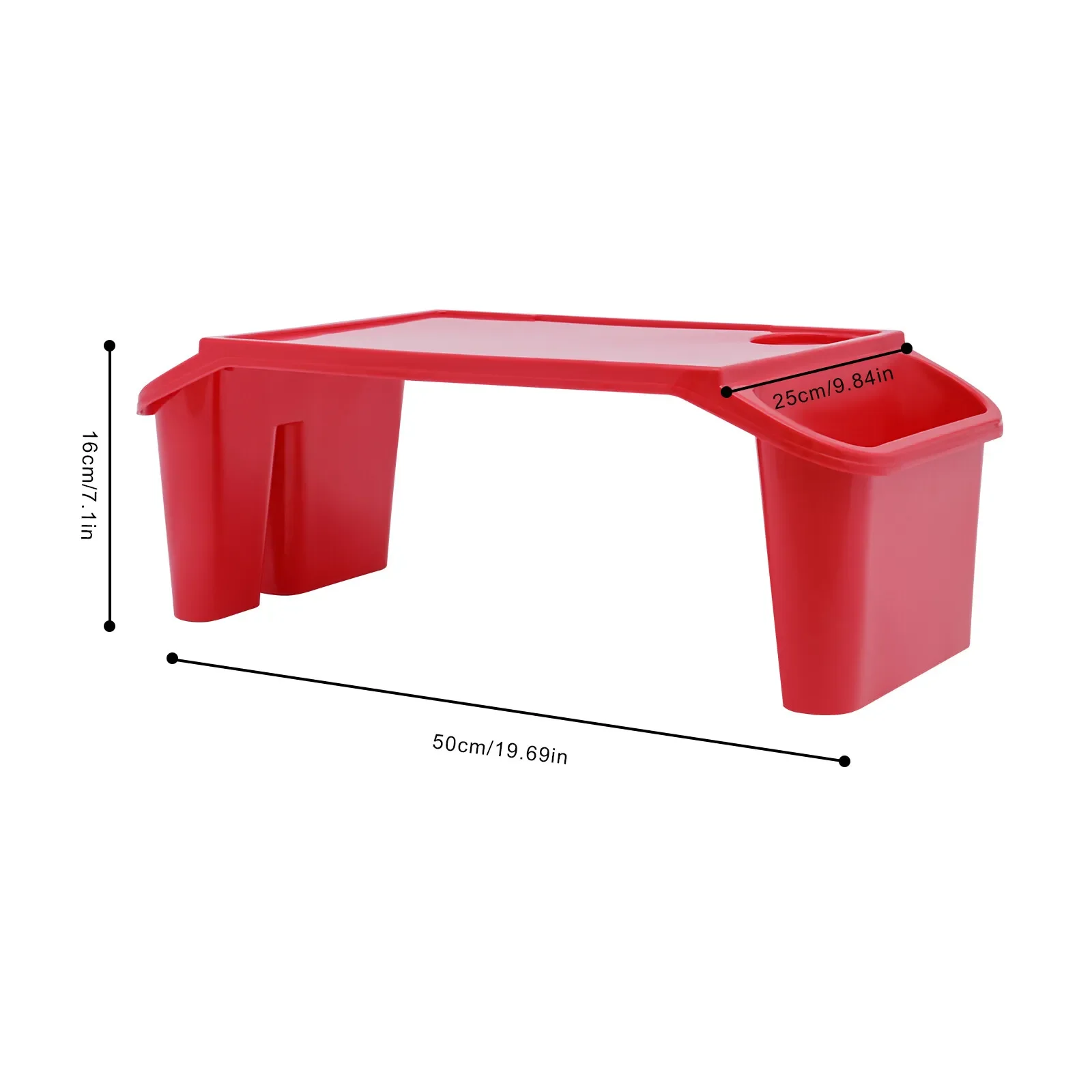 6-pak tacki na kolana dla niemowląt i małych dzieci o wymiarach 20 x 10 x 7 cali z bocznymi kieszeniami - plastik, czerwony