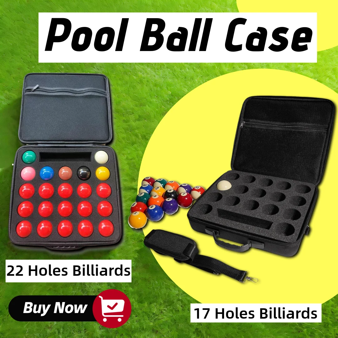 New Portable Billiard Balls Bag with Shoulder Strap Travel Case SnookerBilliard Balls Storage Box Pool Carrying Sponge Padded