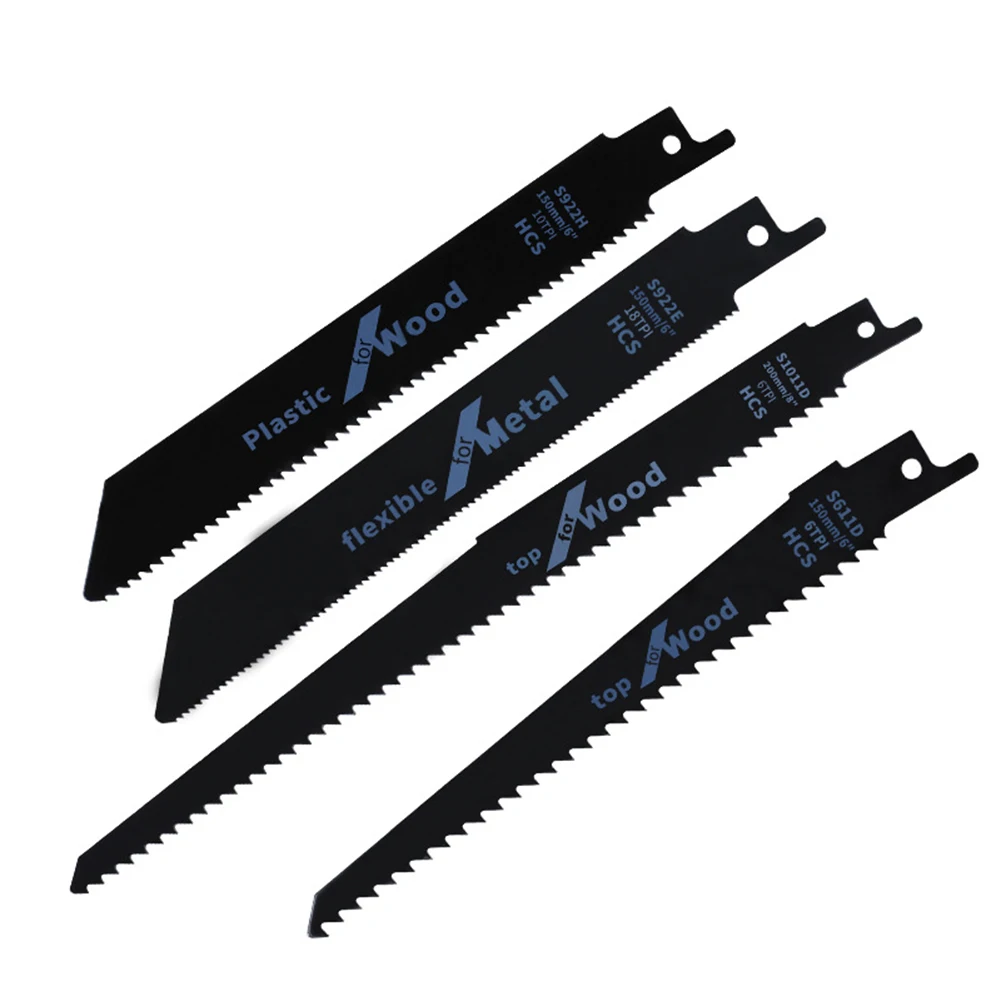 1/4 Pcs Reciprocating Saw Blade S922H/S922E/S611D/S1011D For Wood Plastic Pipe Cutting Metal Outdoor Cutting