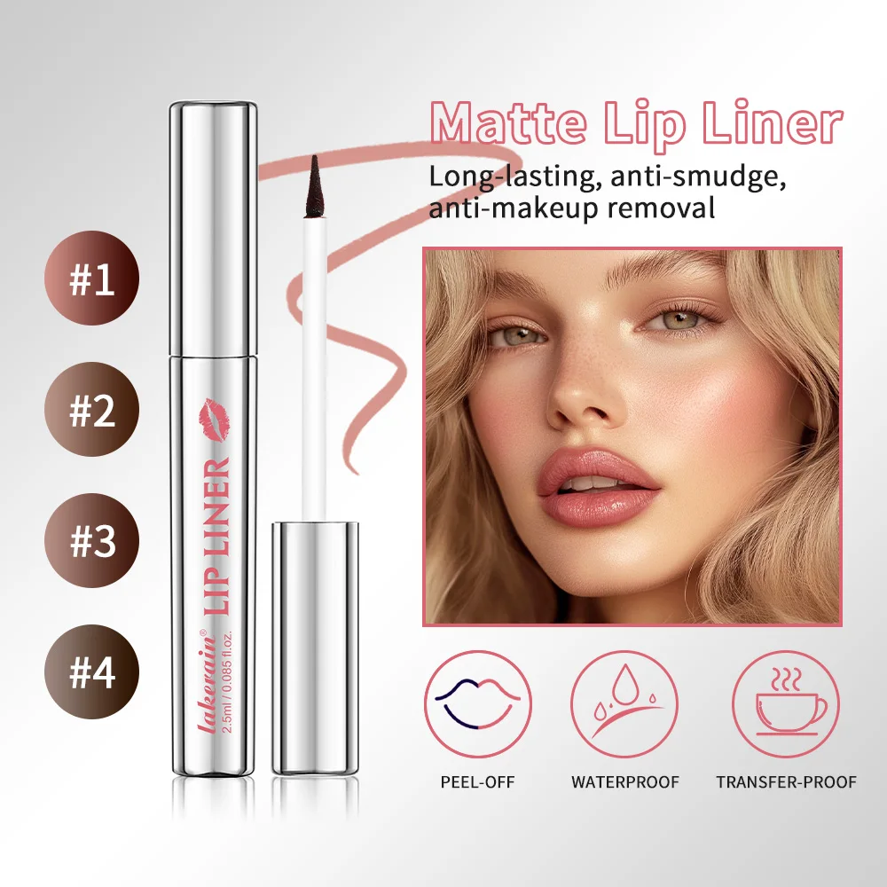 Lakerain Pointed Tear-off Lip Liner Outlines Exquisite Lip Makeup Long-lasting Peel-off Matte Easy-to-color Lip Liner