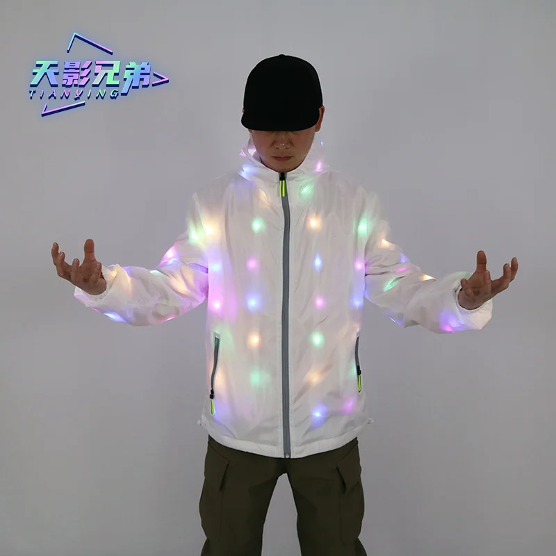 

LED luminous clothing, explosive flashing jacket, party stage, dance, fluorescent performance clothing