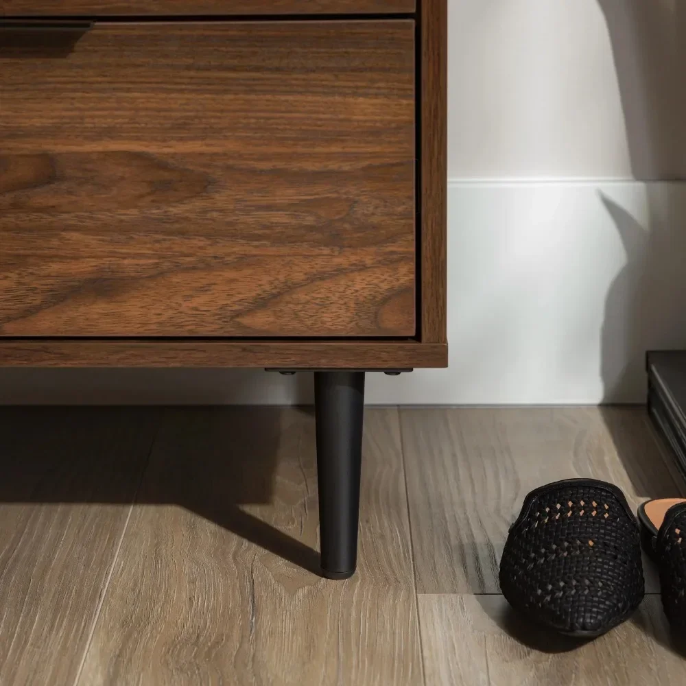 Conveniente Nightstand com Metal Slides, gavetas e prateleiras, Sturdy Nightstand