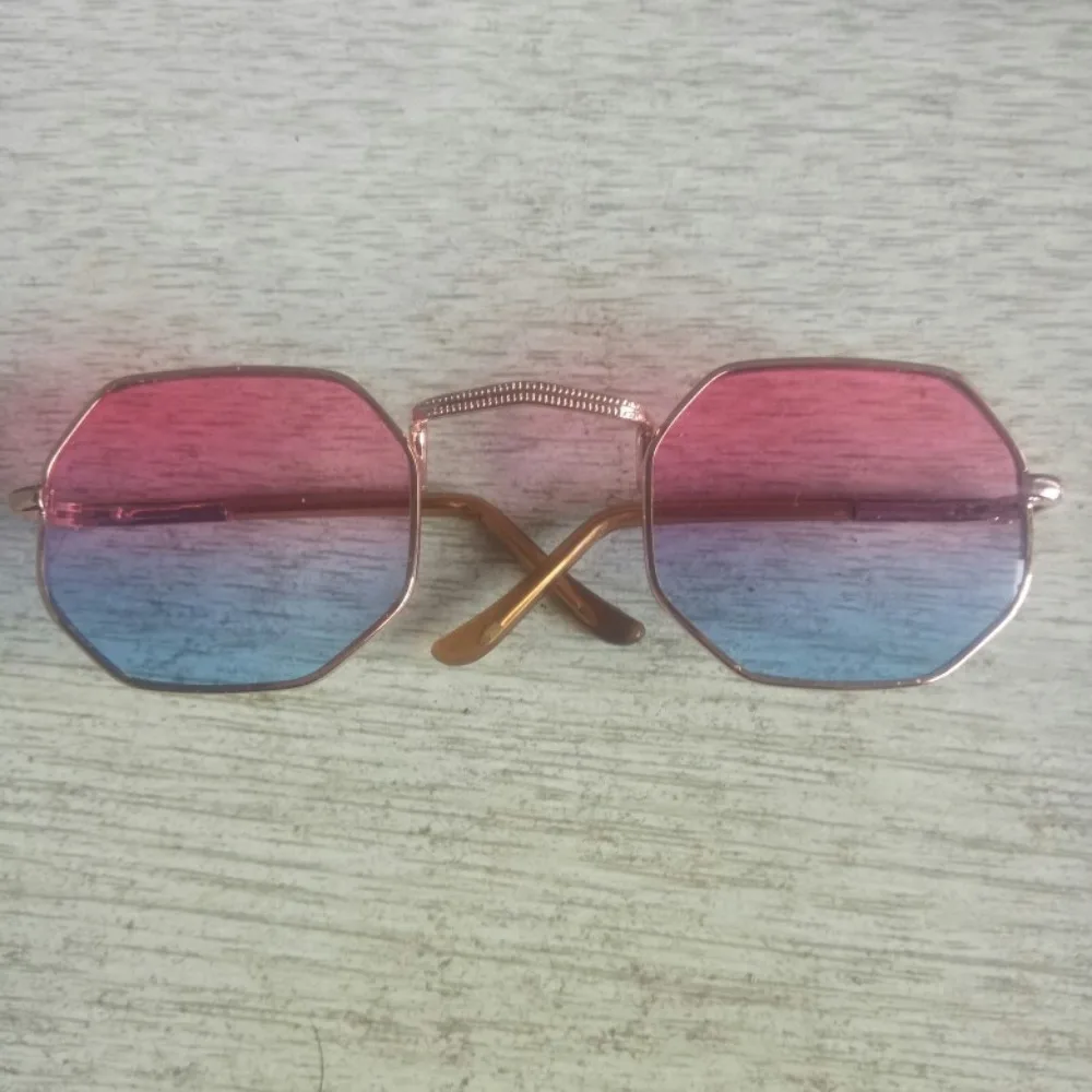 High Quality 10cm Length Octagonal Glasses Fashion Cute Dolls Animal Eyes Mini Octagonal Frame Eyeglasses For 20~25cm Dolls