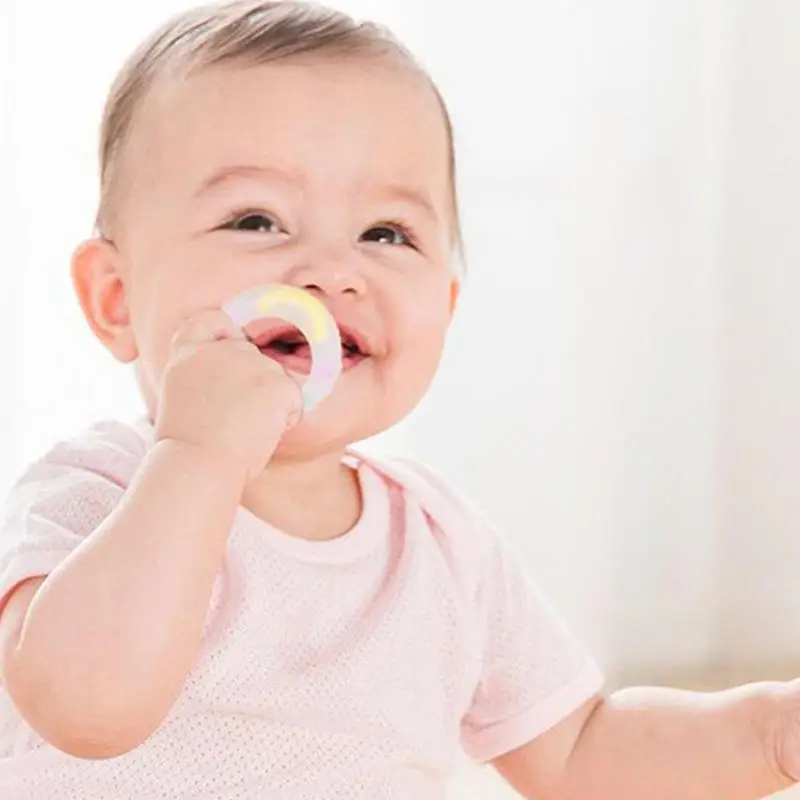 Mordedor de silicona para aliviar la dentición, mordedor suave, juguetes para niños, mordedor de silicona fácil de sujetar, mordedores de dentición de lactancia para niños