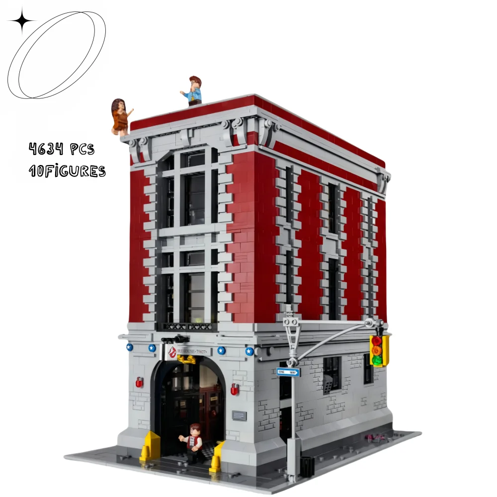 NEUES 4634-teiliges Ghostbusters Firehouse-Hauptquartier-Bausteine-Set, kompatibles Modellspielzeug