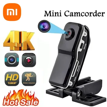 샤오미 HD 미니 Dv 카메라 바디 캠코더, 휴대용 보모 보안 캠 마운트 비디오 레코드, 가정 및 사무실용 소형 럭셔리카 로고 캠