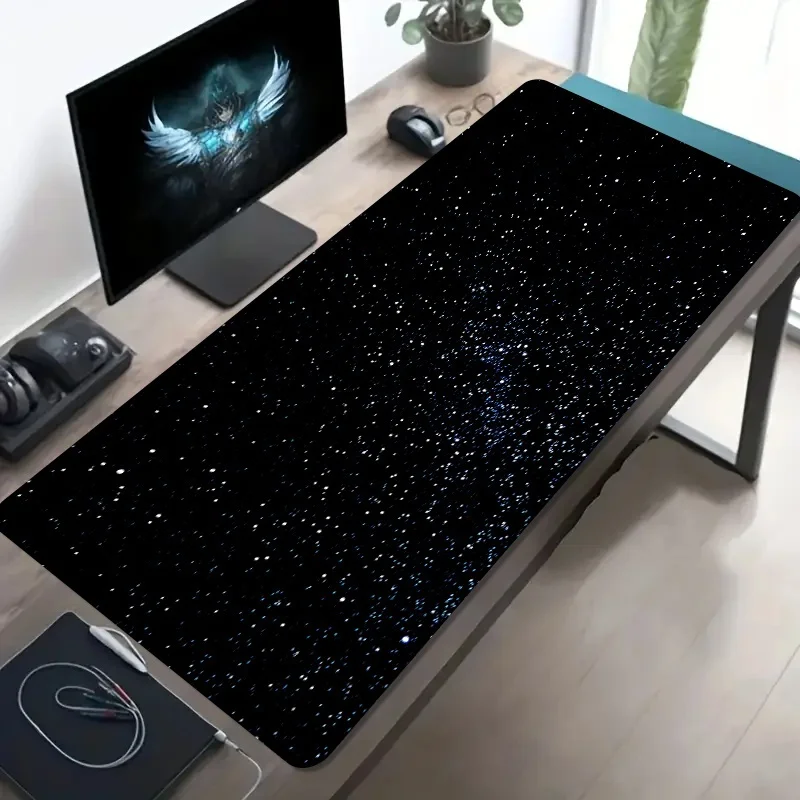 CIFBUY Large Gaming Mouse Pad Starry Night Sky PC Keyboard Desk Mat Washable Non-Slip Rubber Base Home Office Laptop Decor