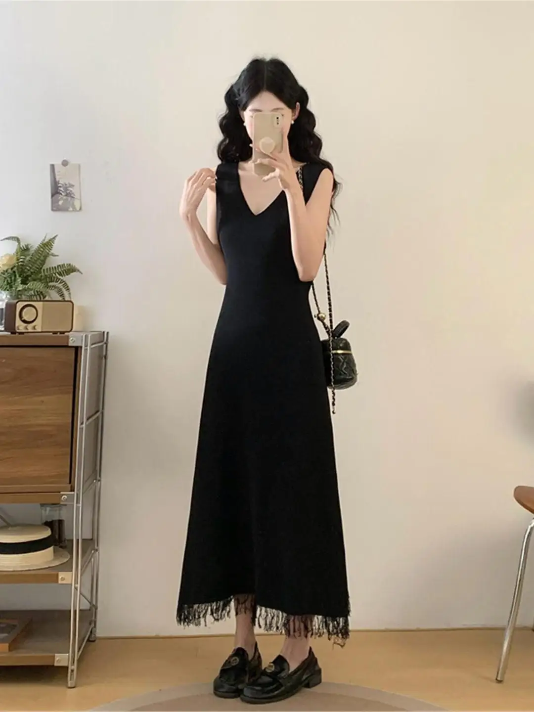 Tamanho grande feminino camisola de malha colete saia conjunto floral bordado inchado duas peças suíte commute coreano sle primavera temporada