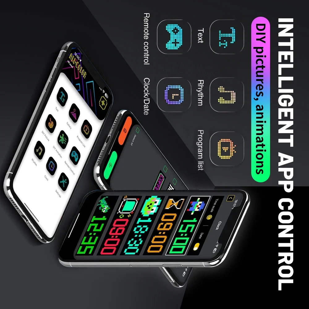 HL RGB بلوتوث سيارة شاحنة LED لوحة مصباح مصفوفة بكسل أضواء قابلة للبرمجة مع التحكم في تطبيق بلوتوث عرض مرن LightIP68