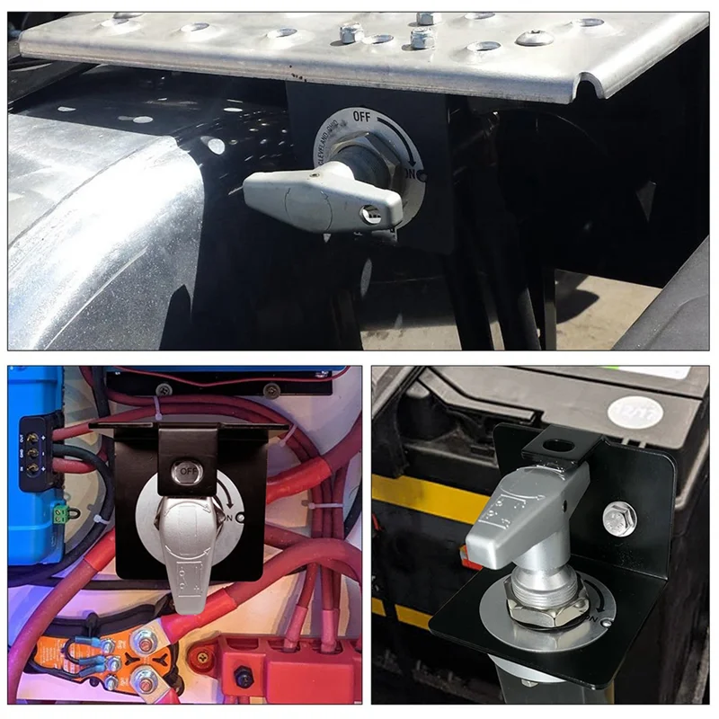 

12V Battery Switch Heavy Duty Battery Circuit Cutter Disconnecter Isolator With Keyhole For RV Camperize