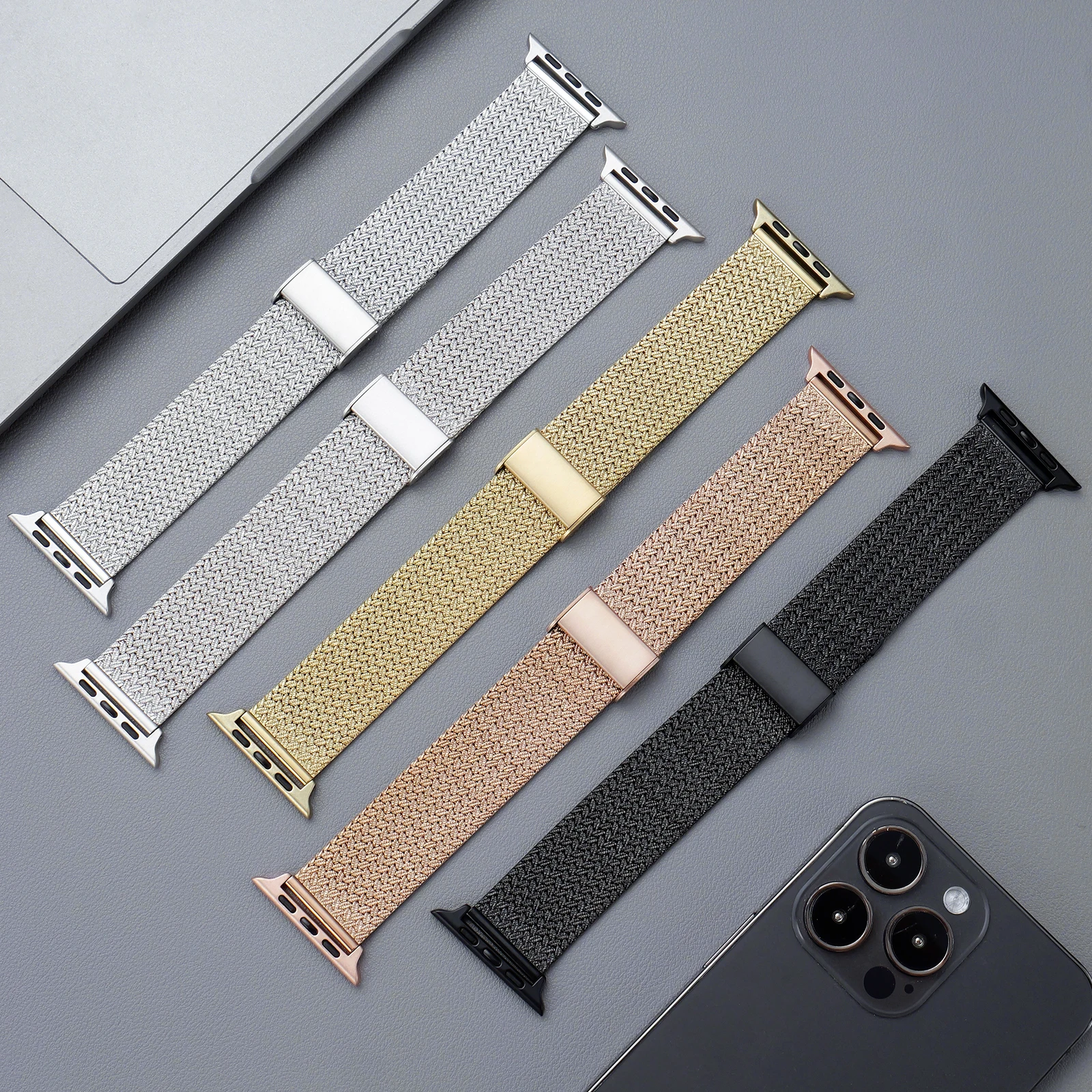Advanced dual mesh woven metal strap for Apple Watch Ultra 49mm S11 S10 46/45/44/42/41-38mm versatile strap for iwatch series S9
