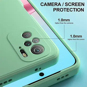 Fundas Coque 方形手機殼適用於小米紅米 Note 10 Pro Max 10S 原廠 Funda Note10 S 10T 5G 液體矽膠套 Fundas 8 最佳銷售 紅米Note 10 Pro 5G - №8