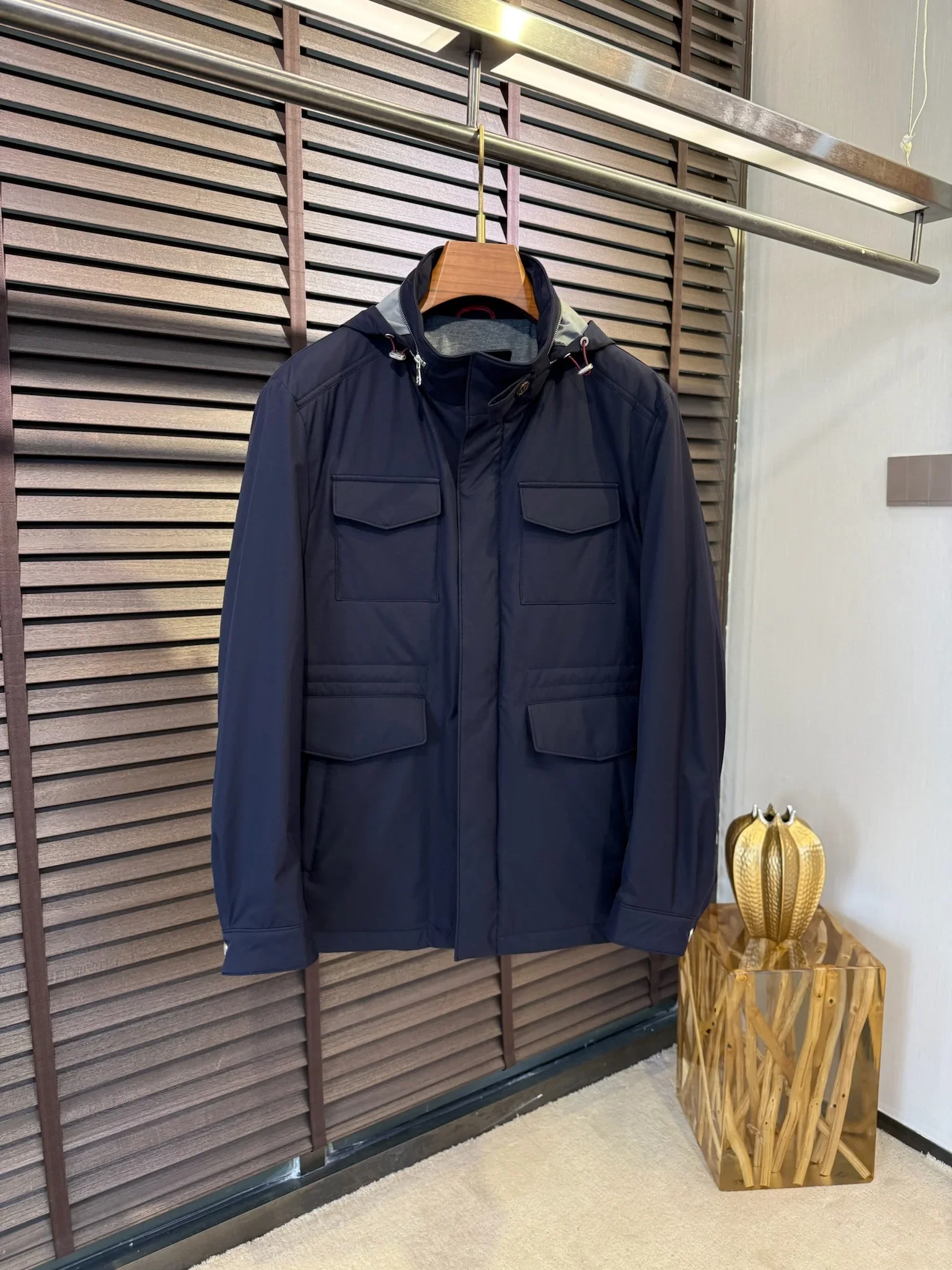 

BC hooded solid safari jacket 25aw