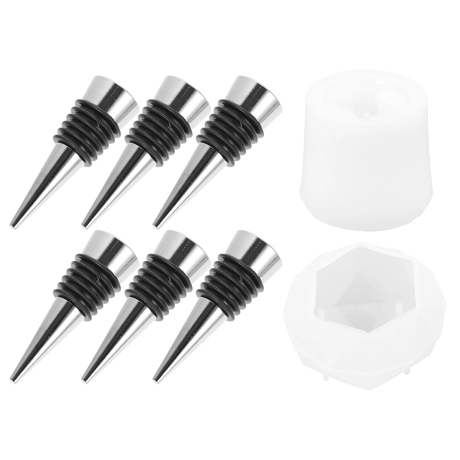 

Silicone Bottle Stopper Mold Crystal Cluster Epoxy Resin Casting Supplies Reusable Durable Storage Cleaning Diy Jewelry