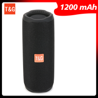 TG365 Portable Bluetooth Speaker Dual Bass LED Wireless Outdoor Riding Speaker Column Boombox FM Radio AUX BT TF Music Player