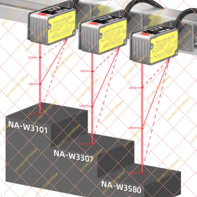 High-Precision Laser Displacement Sensor (0.01mm, RS485/Analog Output, Digital Display)