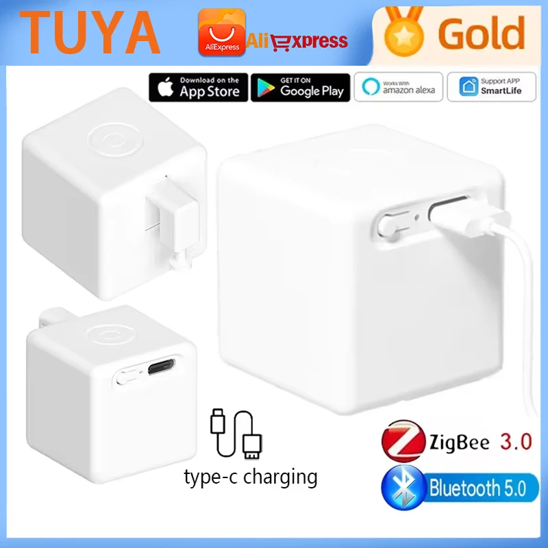 

Умный Bluetooth-контроллер Tuya Fingerbot: кнопочный пульт, поддержка Tuya BLE Zigbee, управление через приложение Smart Life и голосовое управление