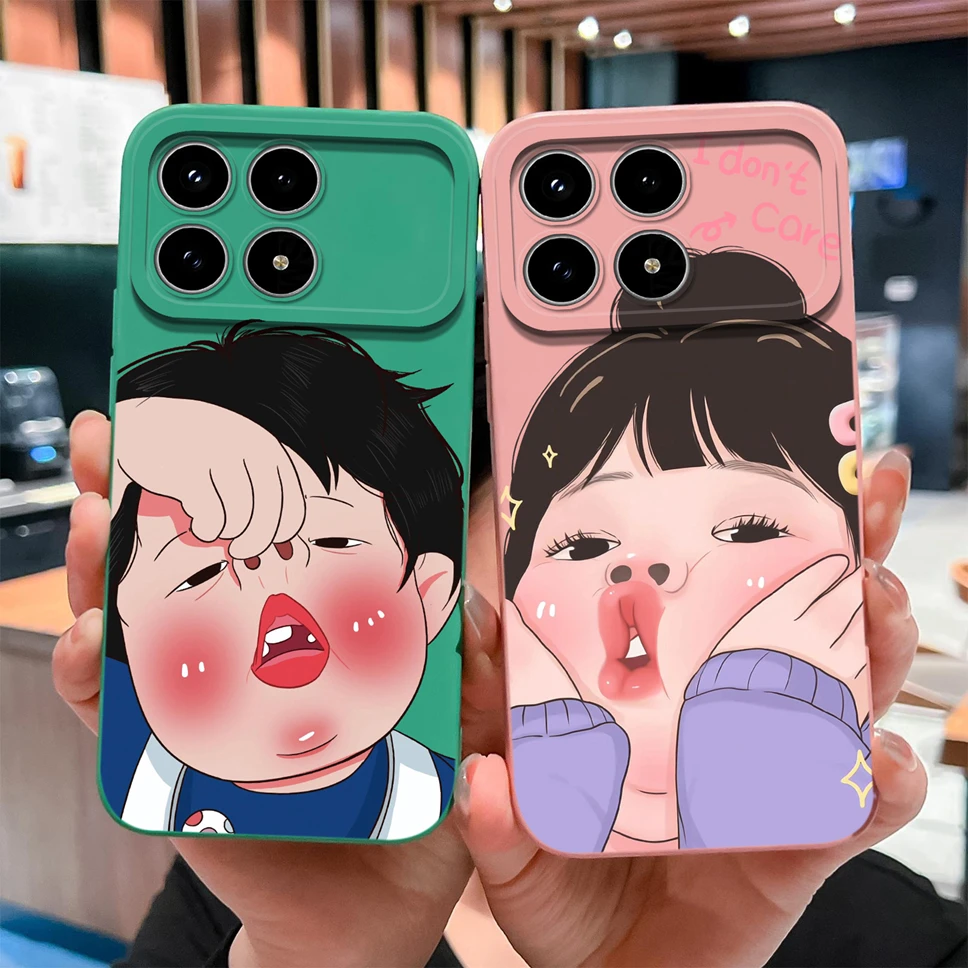 ل Xiaomi Poco F8 Pro / F8 Ultra جراب هاتف مضحك القط لينة السائل سيليكون الغطاء الخلفي ل Poco F8Pro F 8 الترا للصدمات Funda