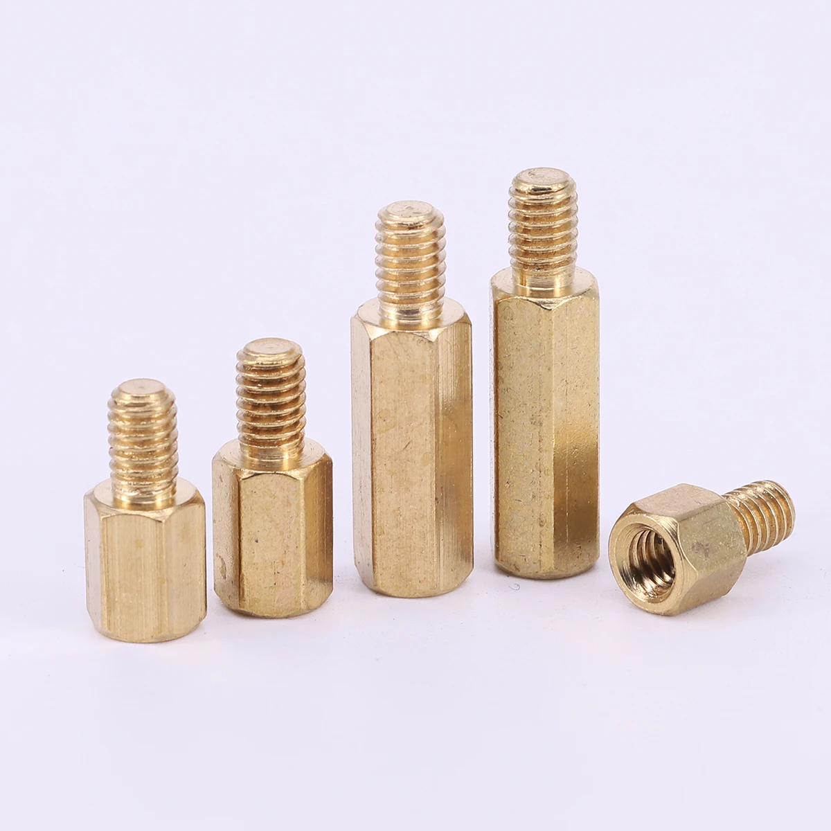 Espaciador de tuerca hexagonal, tornillo de espaciado, Pilar roscado de latón, PCB, ordenador, placa base, PC, 10 piezas, M4 x 5/6/8/10/12/14/16/18/20/25 + 6mm