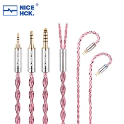 NICEHCK RubyCat HIFI Cavo per auricolari Germania Filo di rame 3.5/2.5/4.4 MMCX/0.78mm 2Pin per Legato Benedizione 3 SA6 MK2 DB2 4U DB1