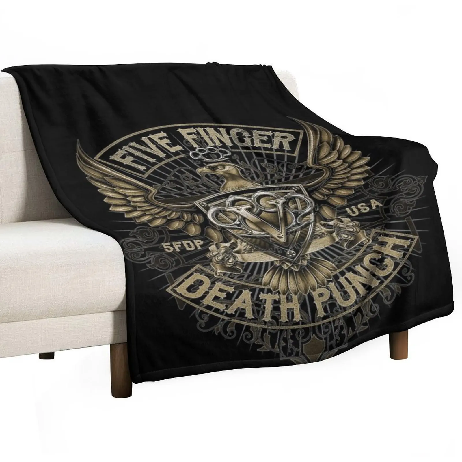 5FDP - Iron Skull Throw Blanket Blankets Sofas Of Decoration decorative Bed covers Thermals For Travel Quilt Thermal Blankets