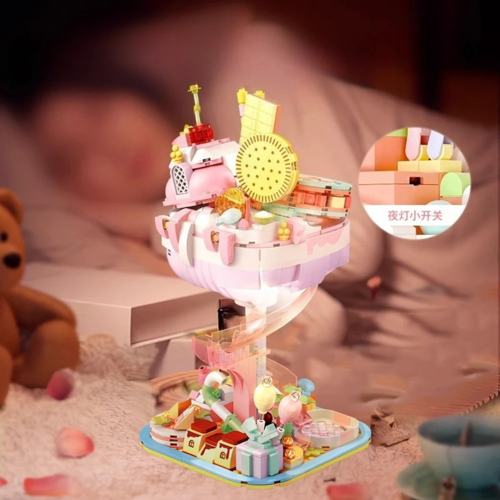 

MOC Candy Planet Ice Cream Cup Building Blocks Set Beverage Dessert Full Of Childlike Fun Idea Toys For Children Holiday Gifts