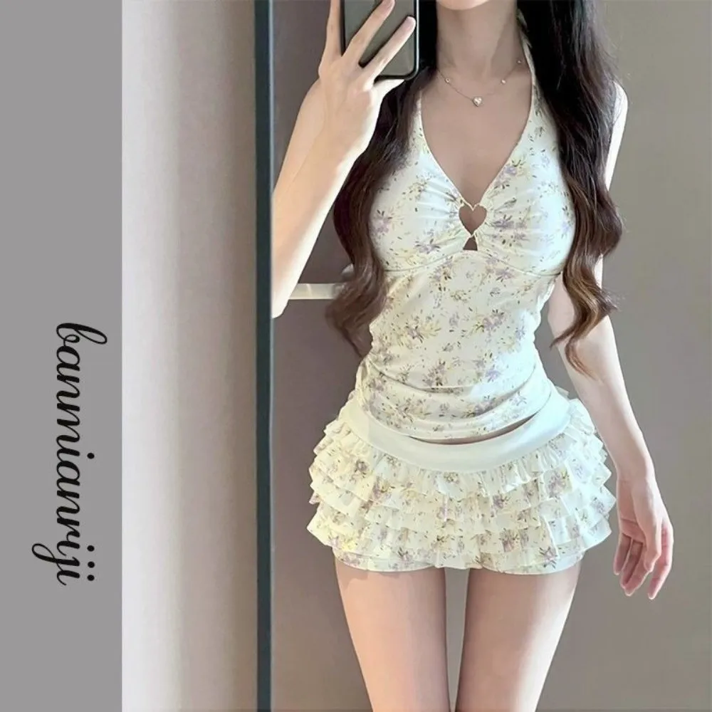 

Комплект из 2 модных купальников с высокой талией для женщин: милые плавки-шорты с эффектом утяжки живота, удобные и сексуальные купальники для летнего сезона