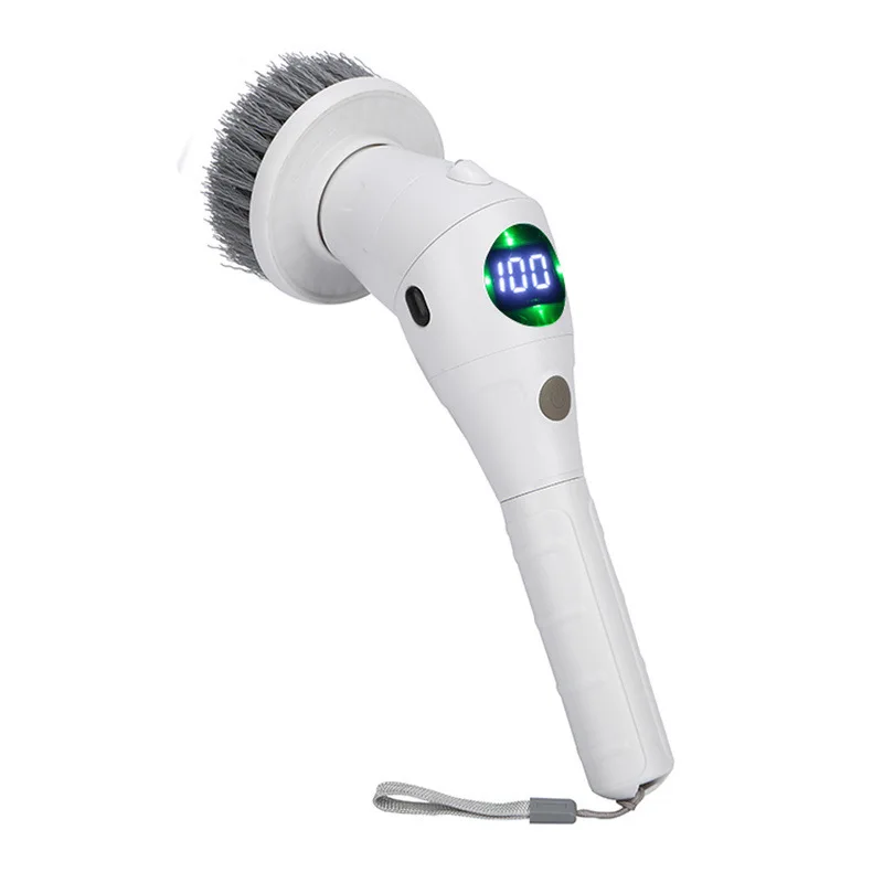 

New electric cleaning brush eight-in-one display three-speed rotatable night light multi-function waterproof wireless