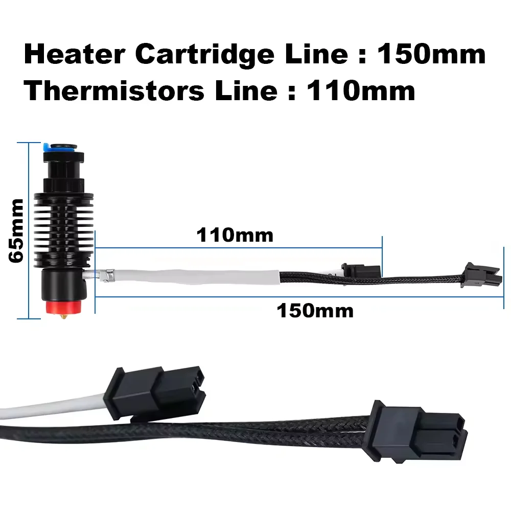 Verbessertes E3D Hotend-Kit für E3D Revo Hotend-Kit V6 Kühlkörper Keramik-Heizkern 104Nt Thermistor für Ender 3 Voron E3D Revo – Detail 1