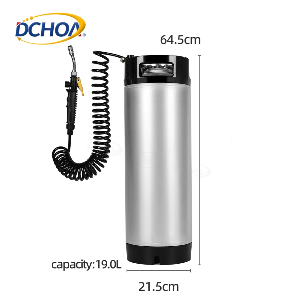 DCHOA 19L portable Stainless Steel ppf car tinting tools pressure window tint keg tint keg sprayer water tank for car