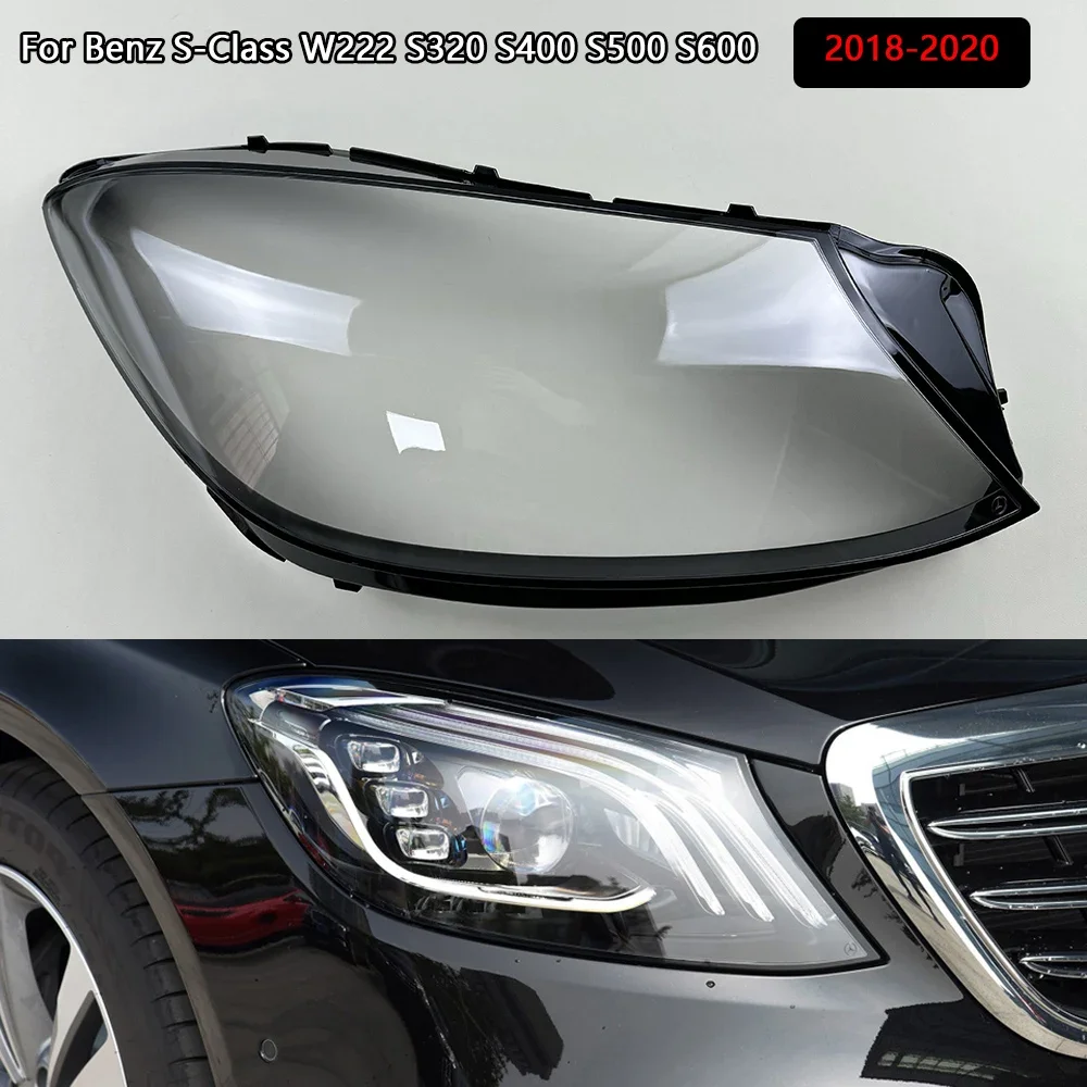 

Front Headlight Glass Cover Headlamps Transparent Shell Lens Case For Mercedes-Benz S-Class W222 S320 S400 S500 S600 2018-2020