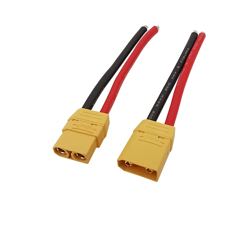 

Штекерный/гнездовой разъем XT90U XT 90, штекеры 10 см, 10AWG, силиконовый провод для аккумулятора RC Lipo, FPV, дрона, квадрокоптера