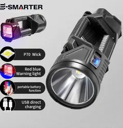 Powerful Spotlight Portable Searchlight Large Capacity Lithium Battery Rechargeable Lamp With Power Bank Function Flashlight