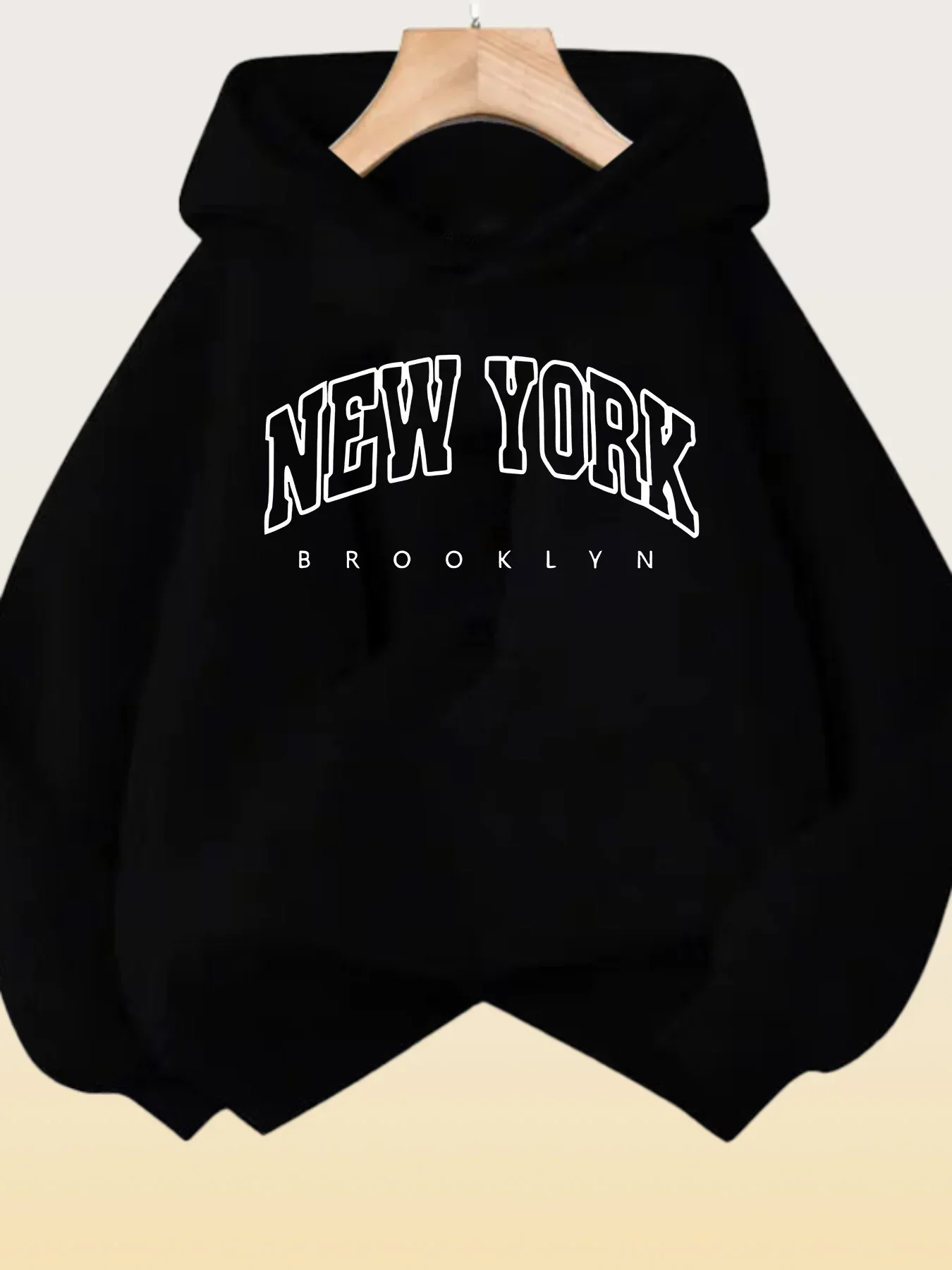 2026 Polyester Kinder-Hoodie mit New York Brooklyn Aufdruck Jungen Mädchen Lässiger Langarm-Kapuzenpullover Weicher Kinder-Pullover – Detail 3