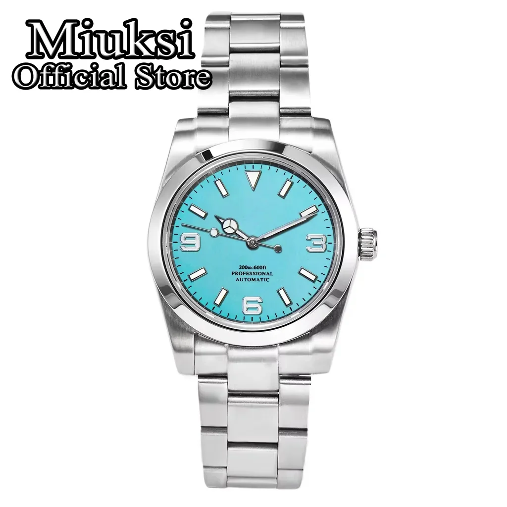 Miuksi NH35 Customized 36mm 39mm Mechanical Watch Fit NH35 Miyota 8215 Movement Automatic Sapphire Waterproof Wristwatch