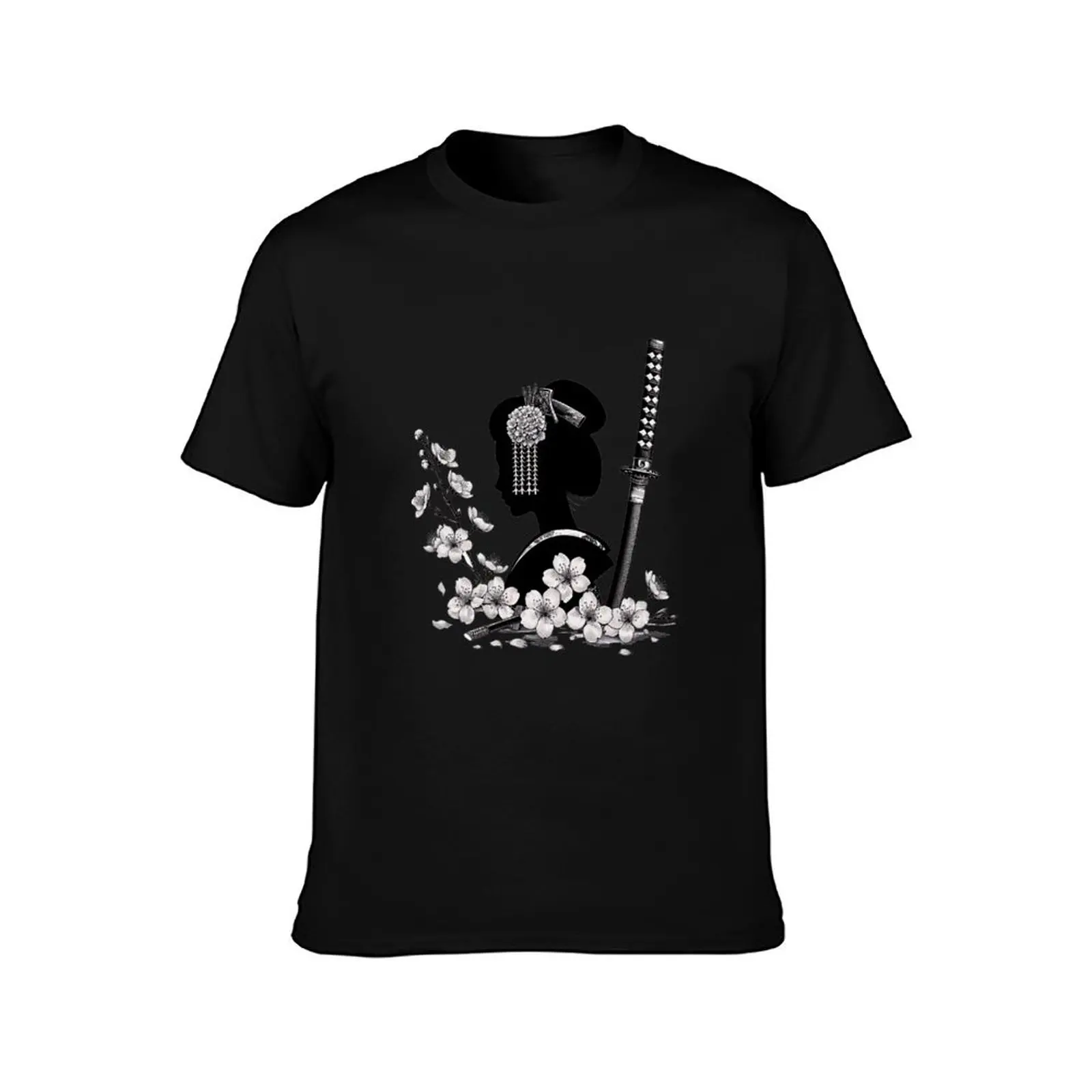 Geisha Profile T-Shirt Casual Loose Fit Summer Tee Shirt T-Shirt