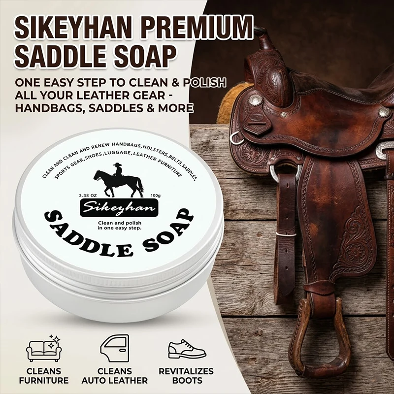 Crema all'Olio di Visone per la Cura Professionale della Pelle, Trattamento Profondo Condizionante e Anti-Screpolature per Attrezzature Equestri SIKEZ