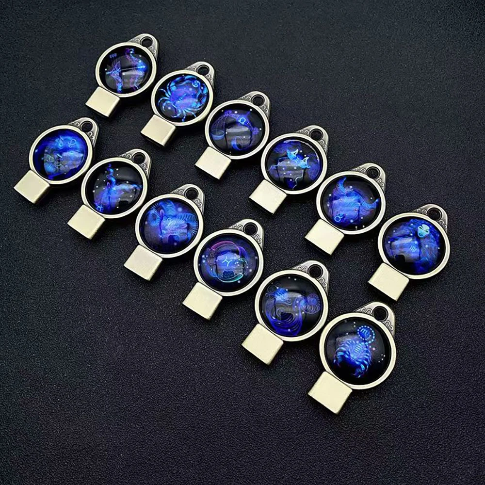 12 Constellation Motorcycle Key Replace Handle Key Chain Requires Manual Polishing of Key Holder Suitable for Mechanical keys