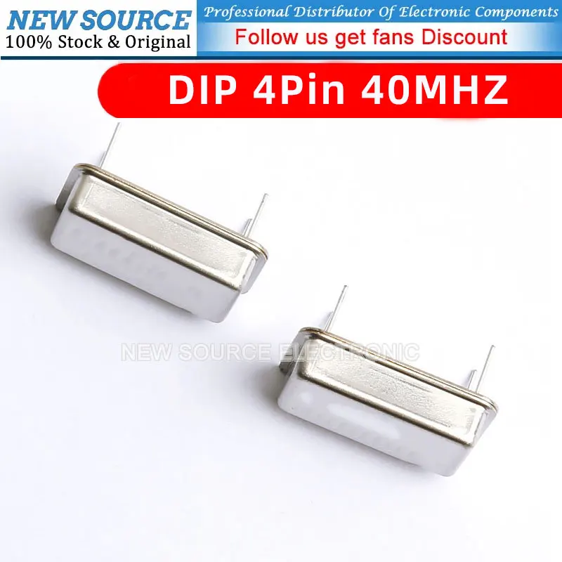 5pcs Active Crystal Oscillator 40M Rectangle DIP 4Pin 40MHZ Quartz Crystal Crystal Oscillator