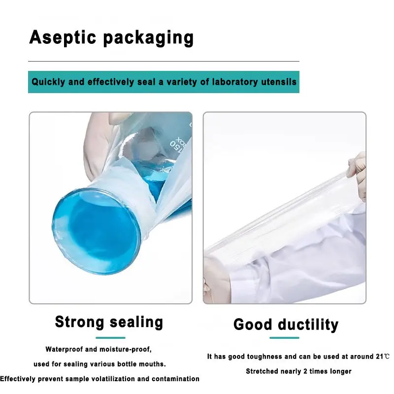 IKEME Lab Parafilm 10x38m Liquor Perfume Bottle Petri Dish Graduated Cylinders Flasks Plant Grafting Sealing Film PM996 Parafilm
