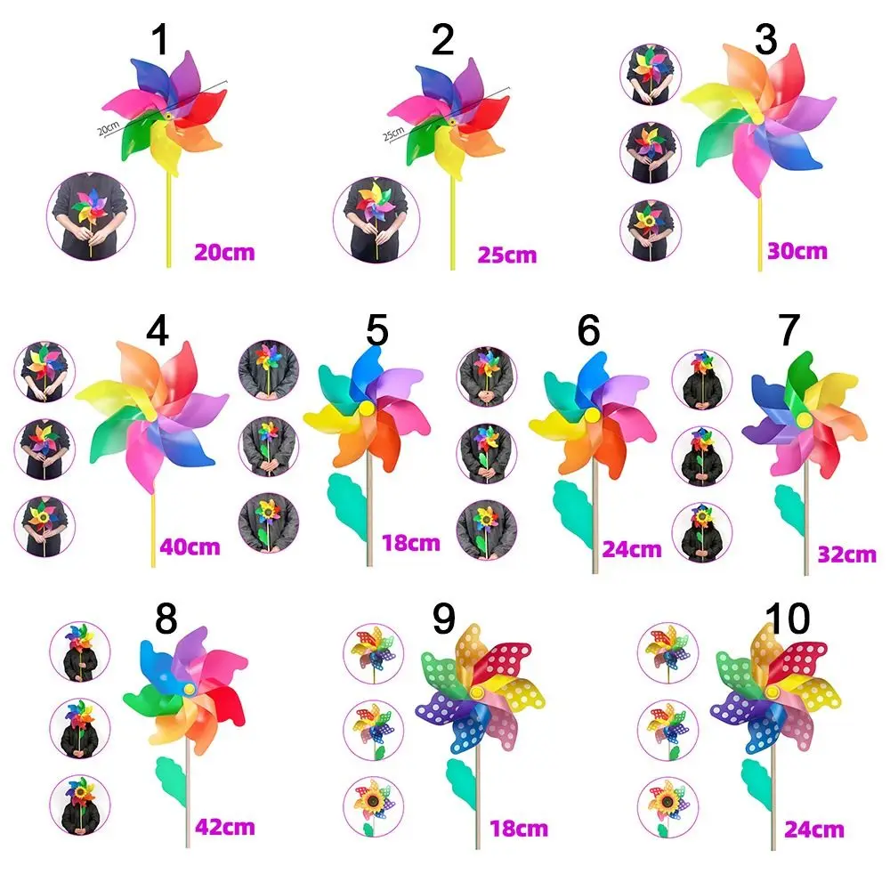 Nouveaux jouets de dessin animé pour enfants jouets pour enfants disposition moulinets jouets coloré tournesol moulins à vent en plastique fileurs à vent bricolage