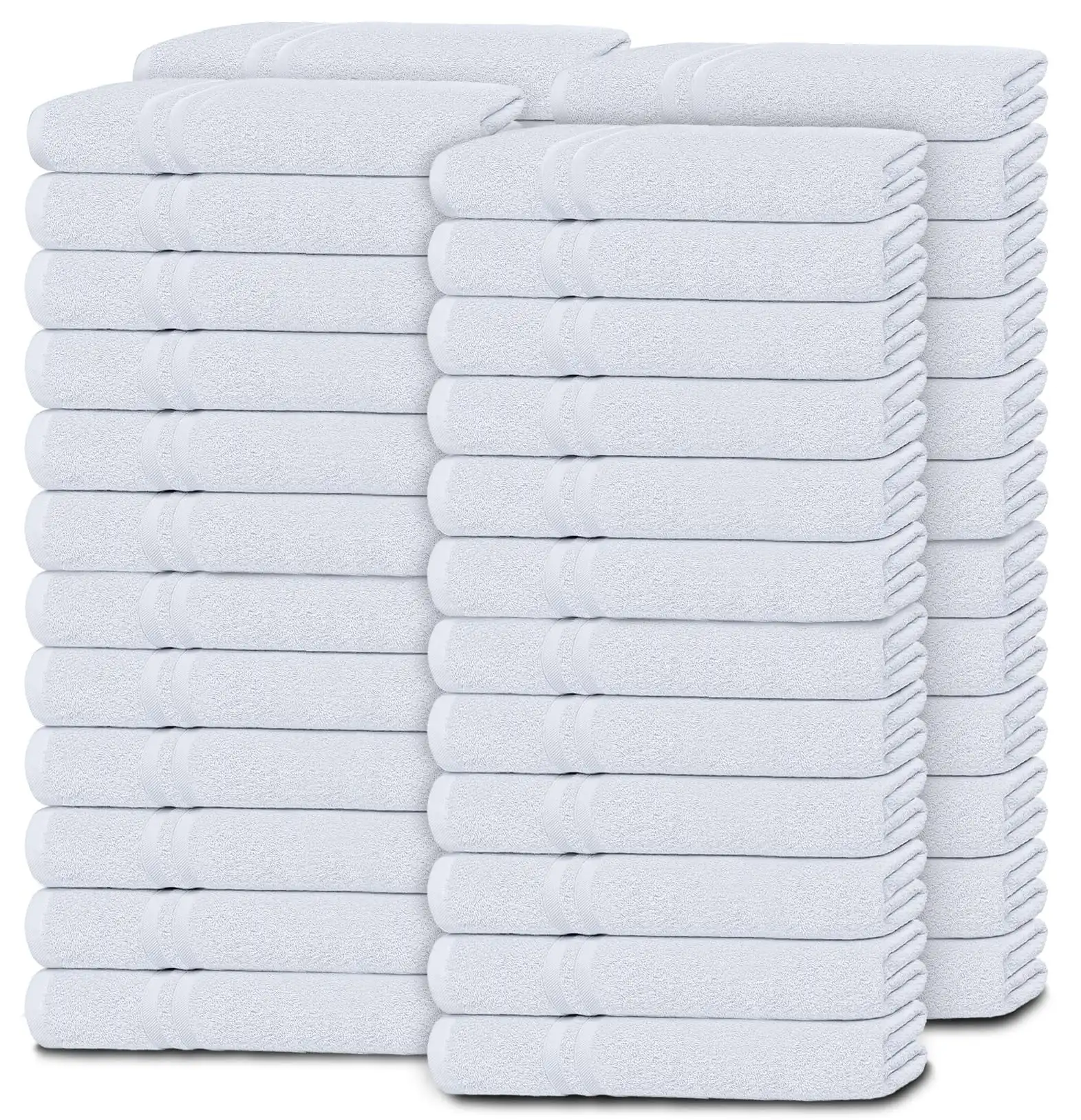 

Classic Cotton White Washcloths Soft Absorbent Bathroom Face Towel Set Hotel, Spa Sport Bulk White Wash Cloths Multipurpose